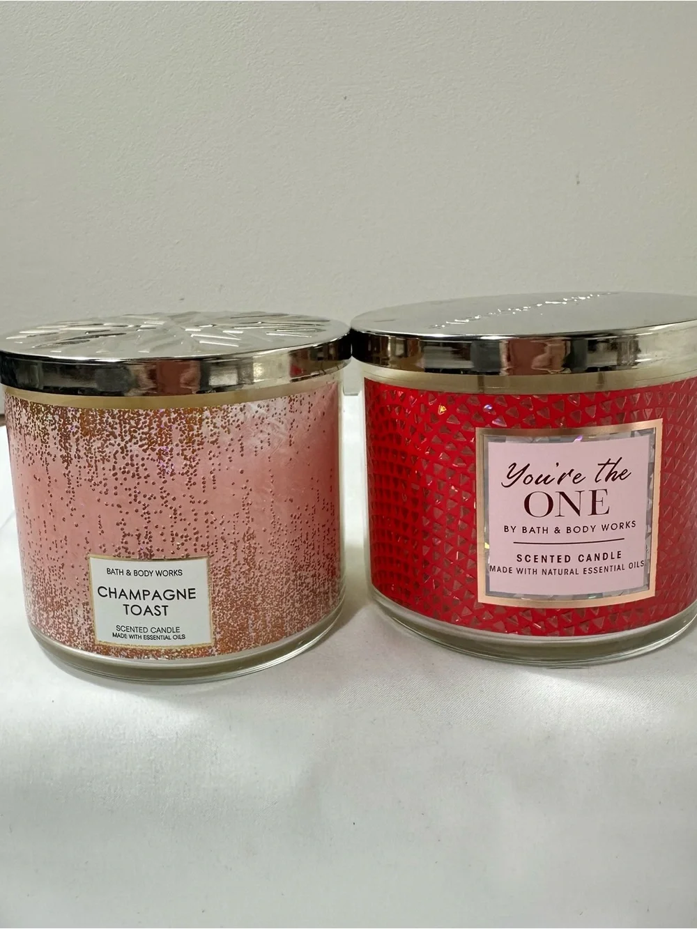 B.B Works Set Of 2 Candles You’re the One, Champagne Toast and 1 Candle Holder